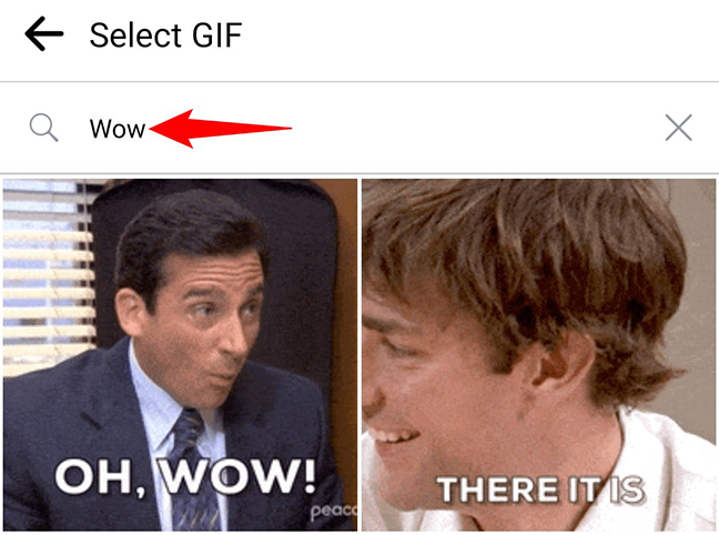 Scegli una GIF.