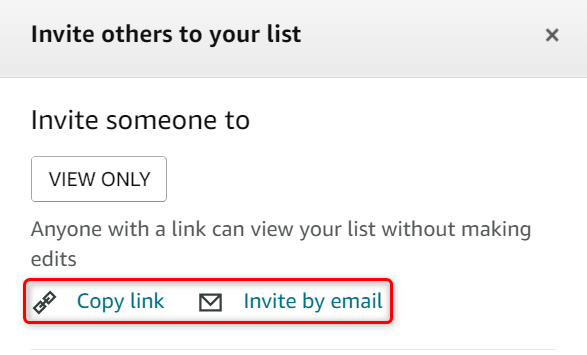 Seleziona "Copia collegamento" o "Invita tramite e-mail".