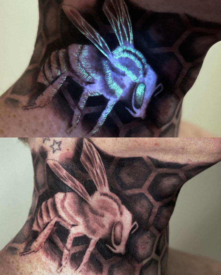 Un artista fa tatuaggi che brillano al buio e siamo stupiti dal livello di creatività