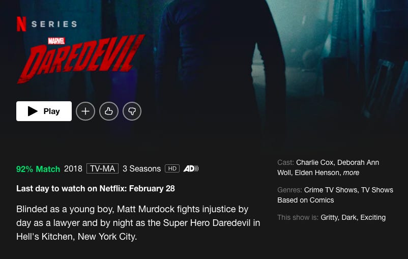 Netflix temerario in partenza