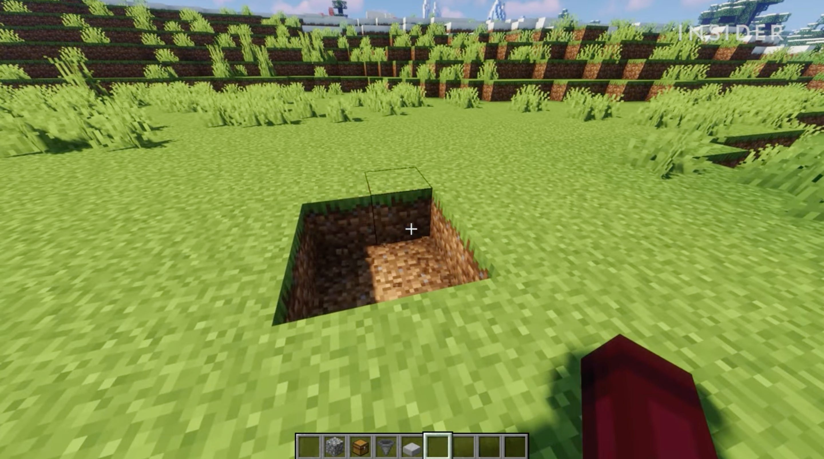 Un buco 2x2 in Minecraft.