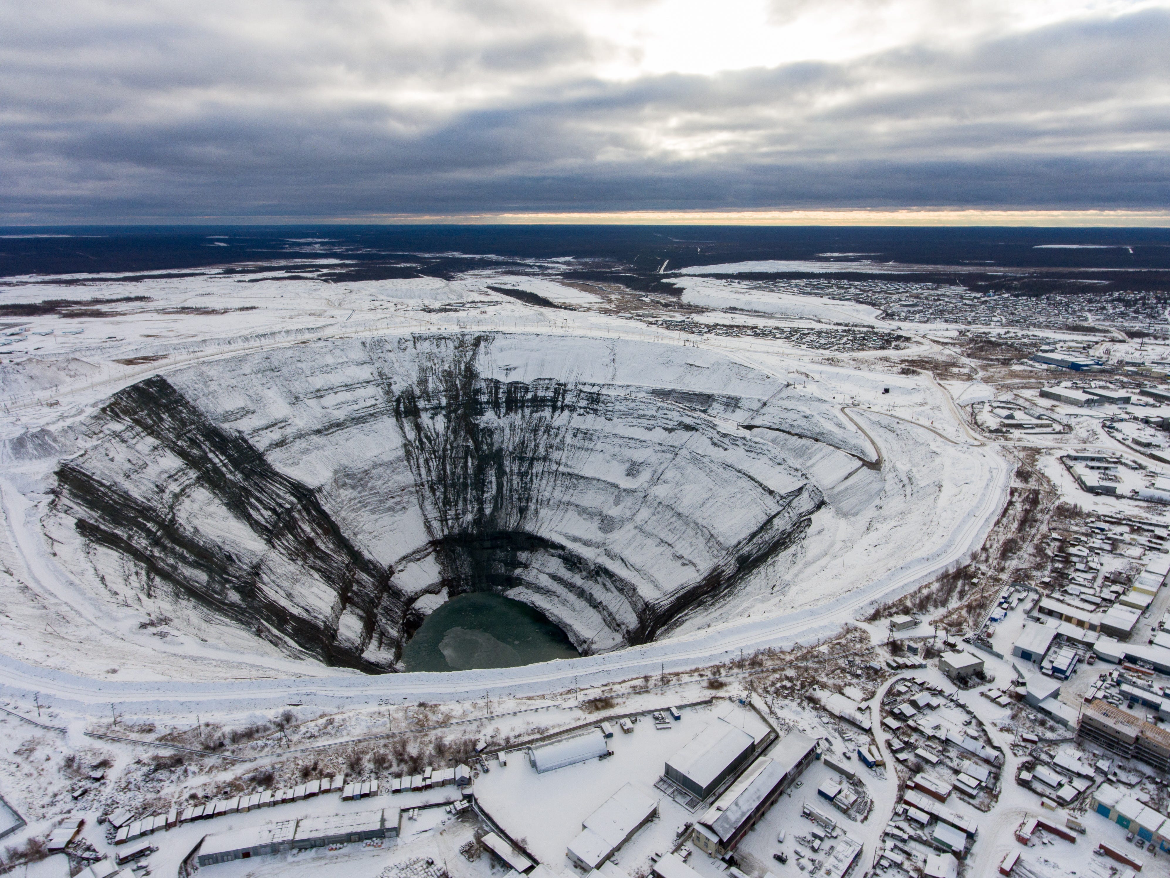 Una miniera di diamanti Alrosa a Minry, in Russia.