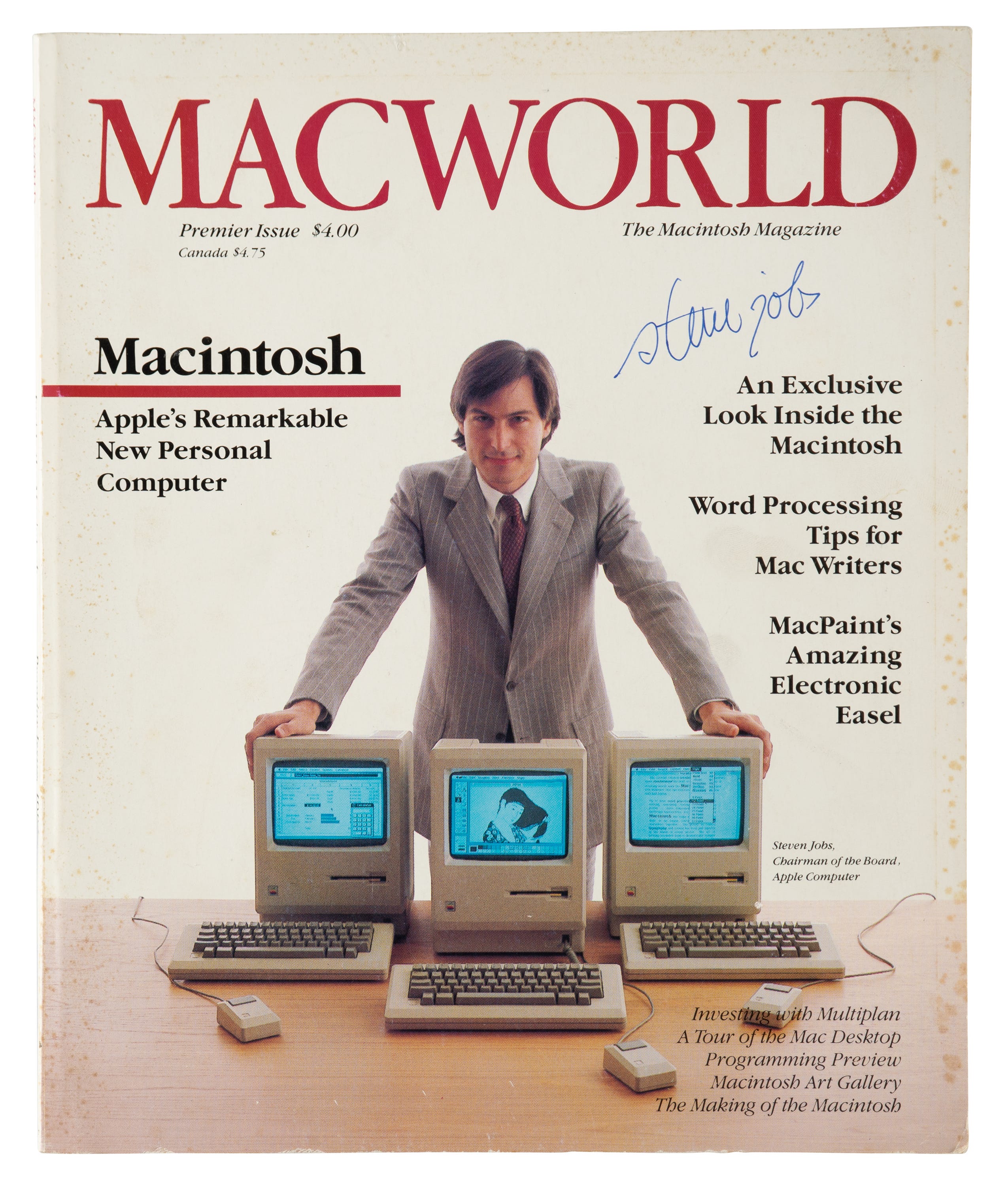 Copia firmata di Steve Jobs della rivista Macworld