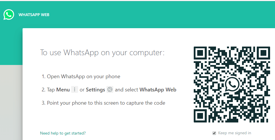 Sul tuo browser web, vai su web.whatsapp.com