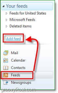 aggiungi un feed RSS in Windows Live Mail