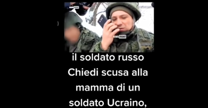 soldato russo chiede scusa