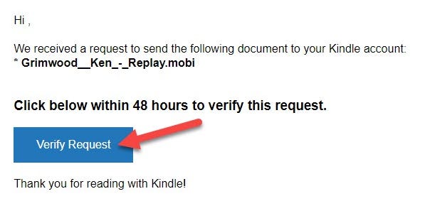 "Verifica richiesta" per inviare eBook.