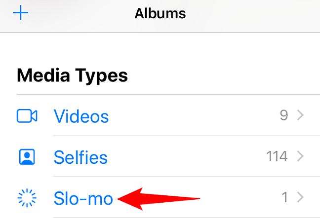 Seleziona l'opzione "Slo-Mo".