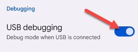 Abilita debug USB.