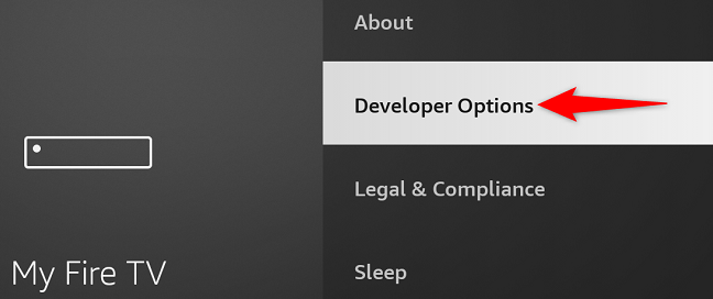 Apri "Opzioni sviluppatore".