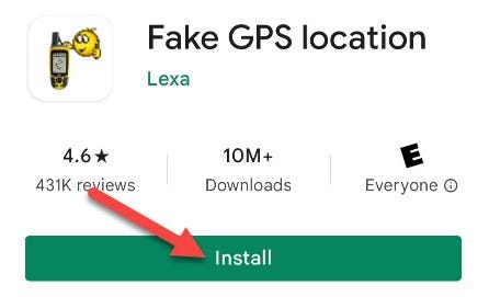 Scarica l'app GPS falso.