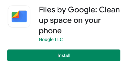 Installa "File di Google".