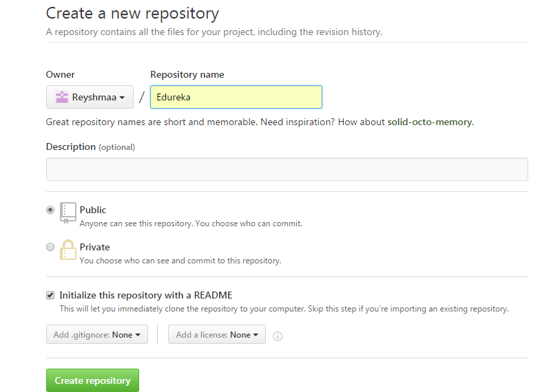 GitHub Crea repository - Installa Git - Edureka