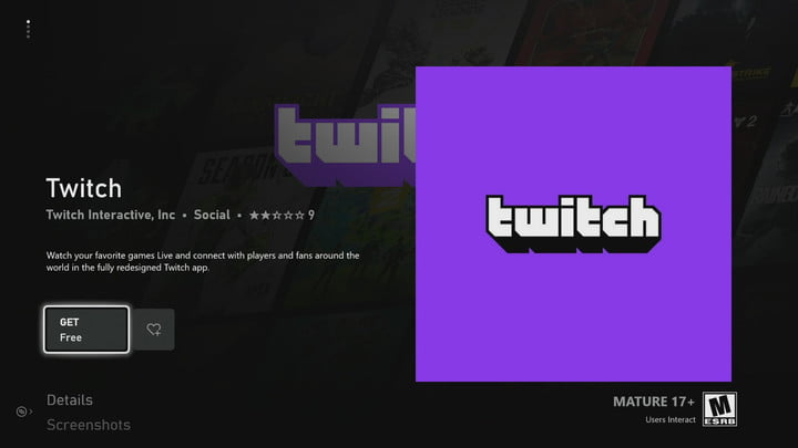 App Twitch per Xbox Series X