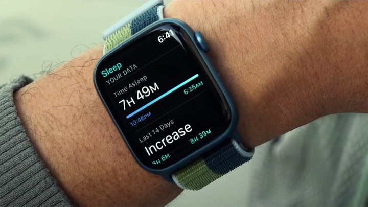 Dati sul sonno di Apple Watch Series 7.