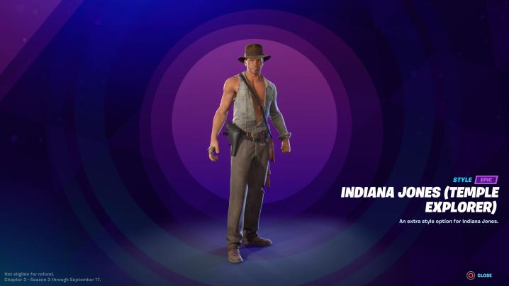 Indiana Jones a Fortnite.