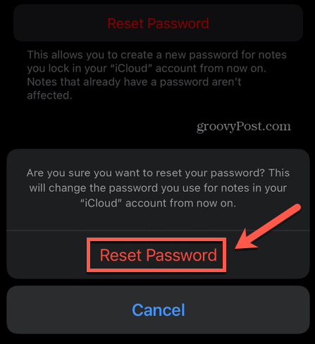 reimpostare la password dell'iphone