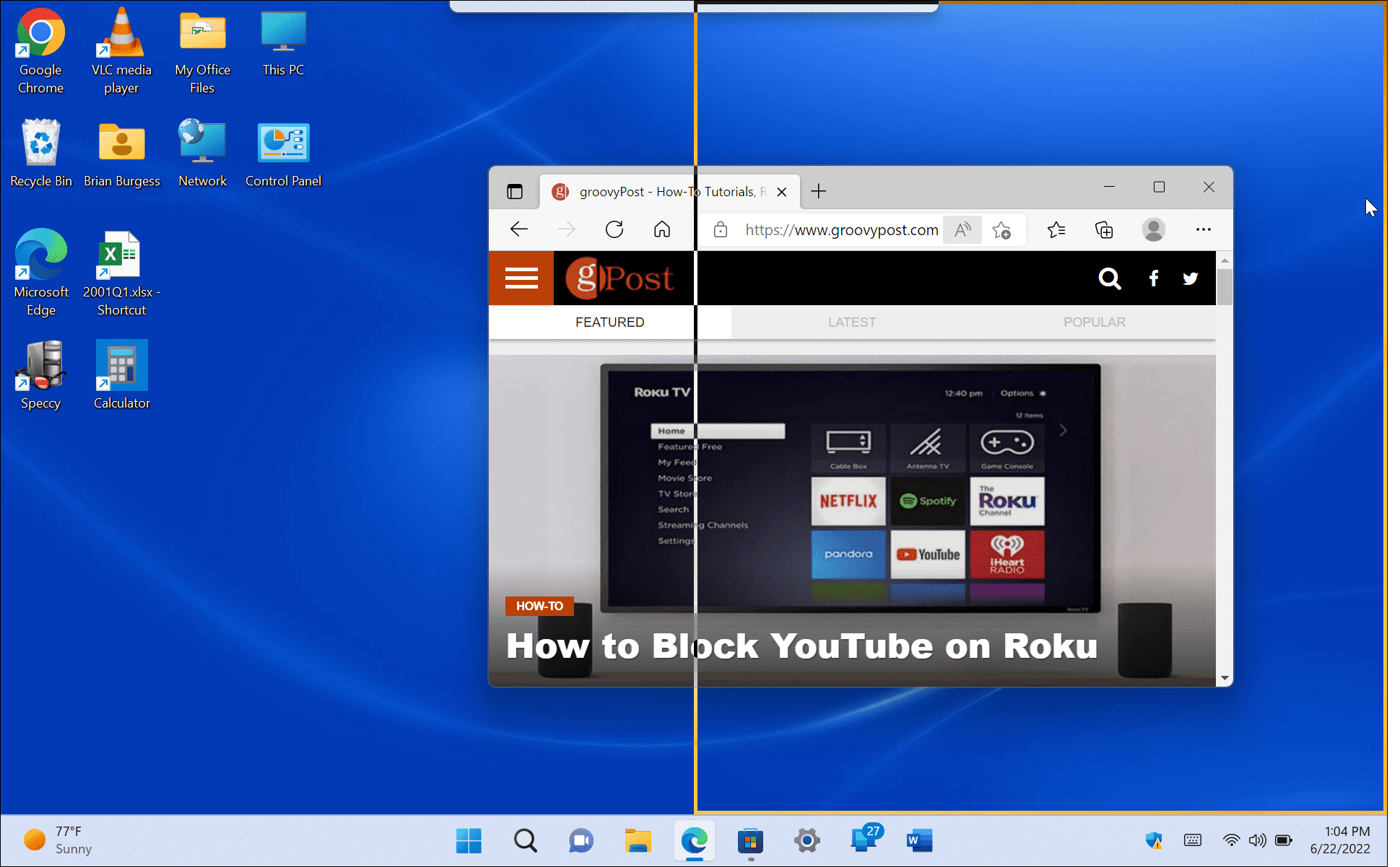 Usa lo schermo diviso in Windows 11