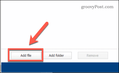 elimina file aggiungi file