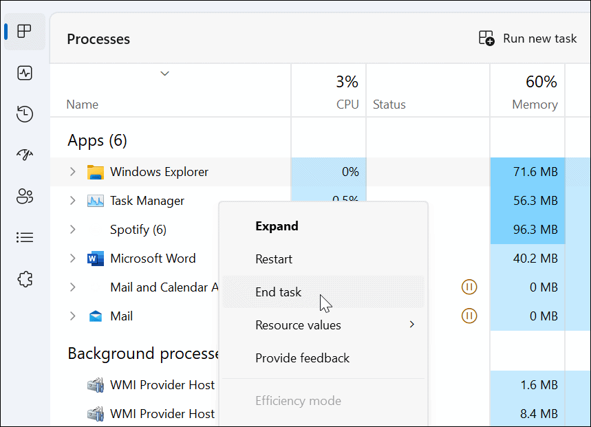 Il trascinamento della selezione di Windows 11 non funziona