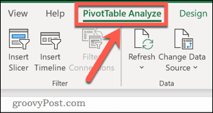 Scheda tabella pivot in Excel