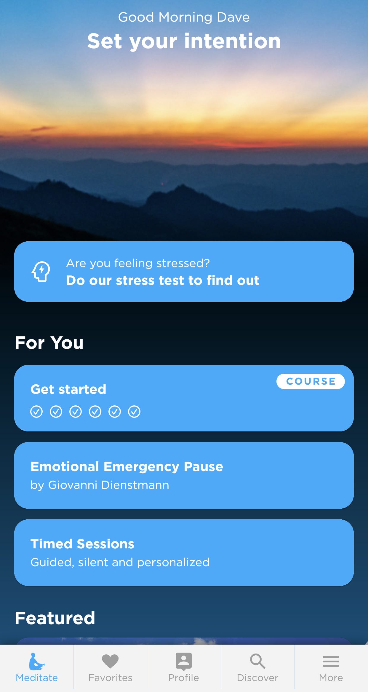 L'app Mindfulness per iPhone.