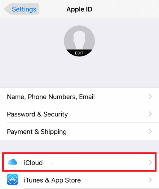 Apri le Impostazioni del tuo iPhone e naviga su iCloud.