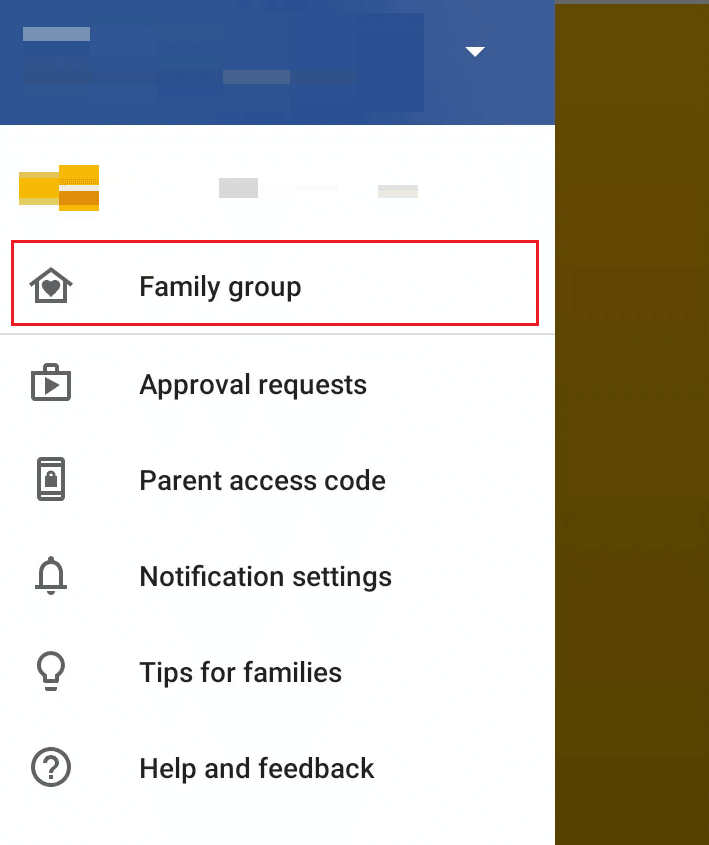 Tocca l'opzione Gruppo Famiglia | Che cos'è il piano famiglia in YouTube Premium? | abbandona il gruppo Famiglia di Google