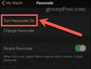 Apple Watch accende il passcode