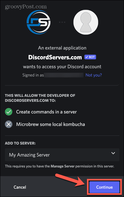 il server discord continua