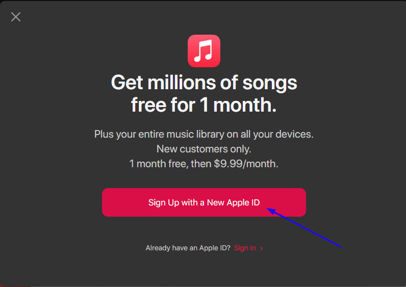 Metodo Per iscriversi alla prova gratuita di Apple Music