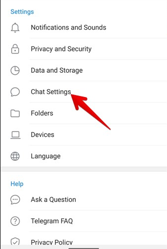 Metodo per cambiare il tema di Telegram su Android