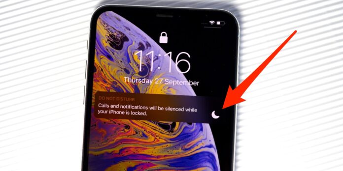 icona della mezzaluna su iPhone