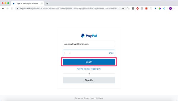 Come attivare PayPal Cash Card