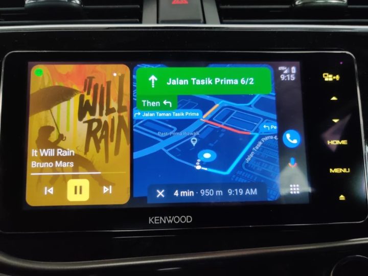 Android Auto Coolwalk Redesign Widget del lettore musicale