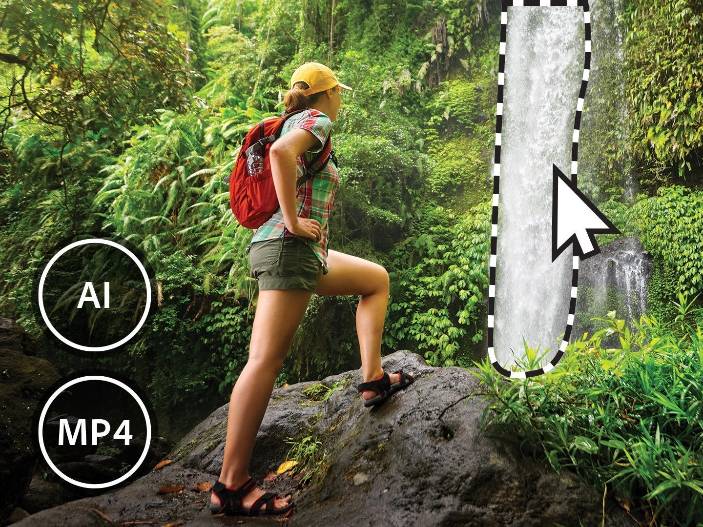 Un'immagine che mostra come animare una foto in Adobe Photoshop Elements 2023.