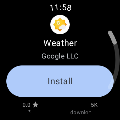 Sistema operativo Google Weather Wear 3