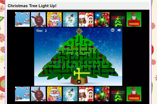 Il gioco L'albero di Natale si illumina