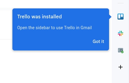 Trello è stato integrato con successo in Gmail.