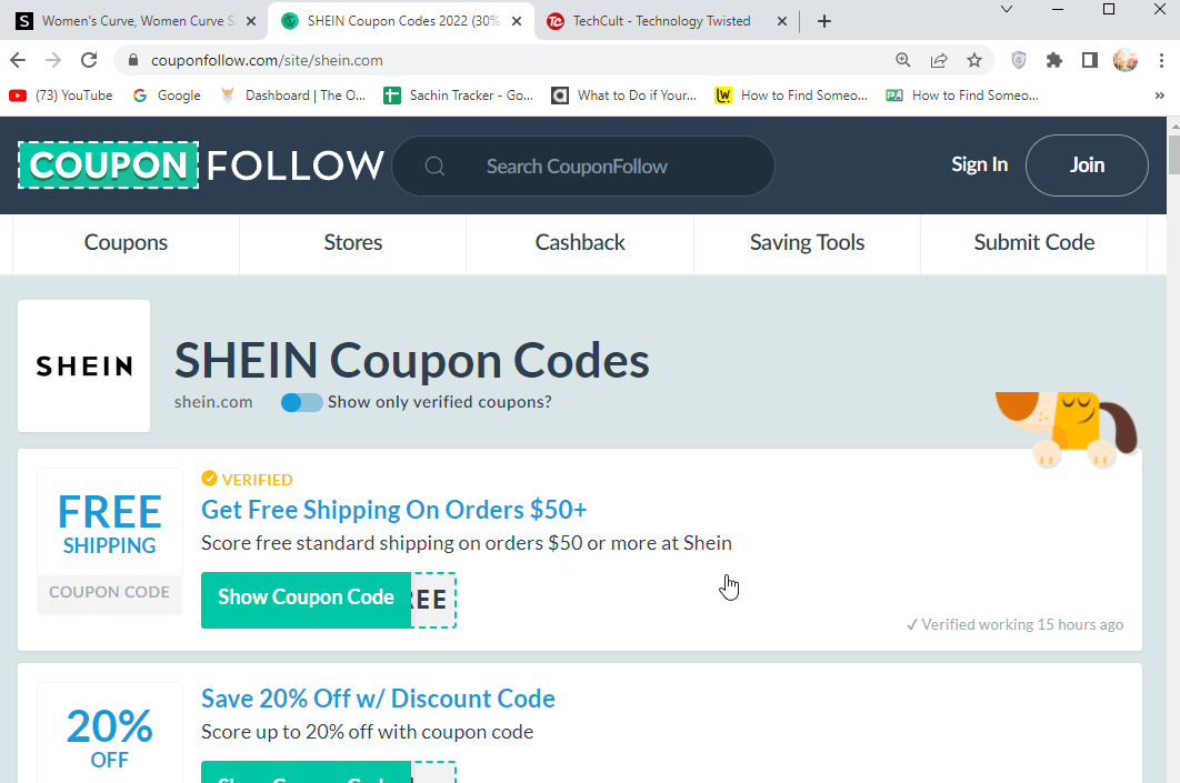 coupon seguire i codici coupon