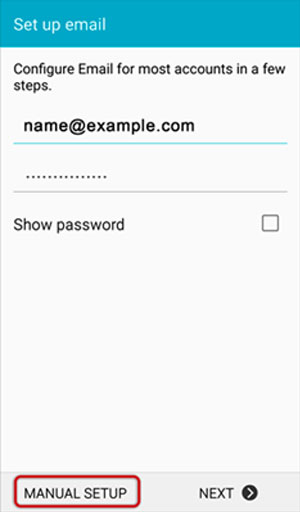 Imposta l'account di posta elettronica EMAIL.IT sul tuo telefono Android Passaggio 1