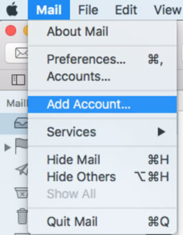 Imposta l'account di posta elettronica EMAIL.IT sul tuo Appie Mail Passaggio 1