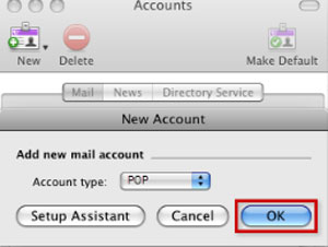 Configura l'account di posta elettronica EMAIL.IT sul tuo Entourage Passaggio 4