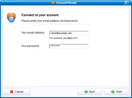 Imposta l'account email EMAIL.IT sul tuo IncrediMail Passaggio 4