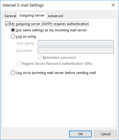 Imposta l'account di posta elettronica EMAIL.IT sul tuo Outlook 2016 Manuale Passaggio 5 - Metodo 1