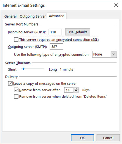 Configura l'account e-mail LIBERO.IT sul tuo Outlook 2013 Manuale Passaggio 6