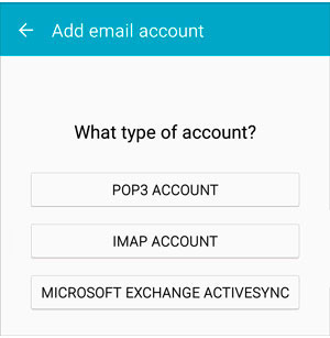 Configura l'account e-mail LIBERO.IT sul tuo telefono Android Passaggio 2