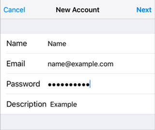 Configura l'account e-mail ALICE.IT sul tuo iPhone Passaggio 7