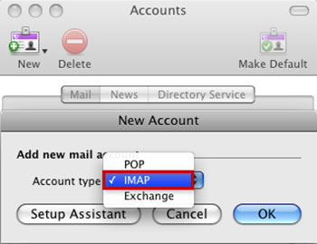 Imposta l'account e-mail ALICE.IT sul tuo Entourage Passaggio 3