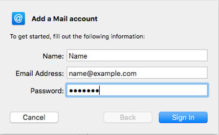 Configura l'account di posta FASTWEBNET.IT sulla tua Apple Mail 3